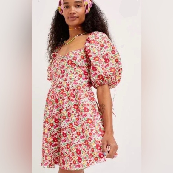 For Love & Lemons bright flower pattern dress